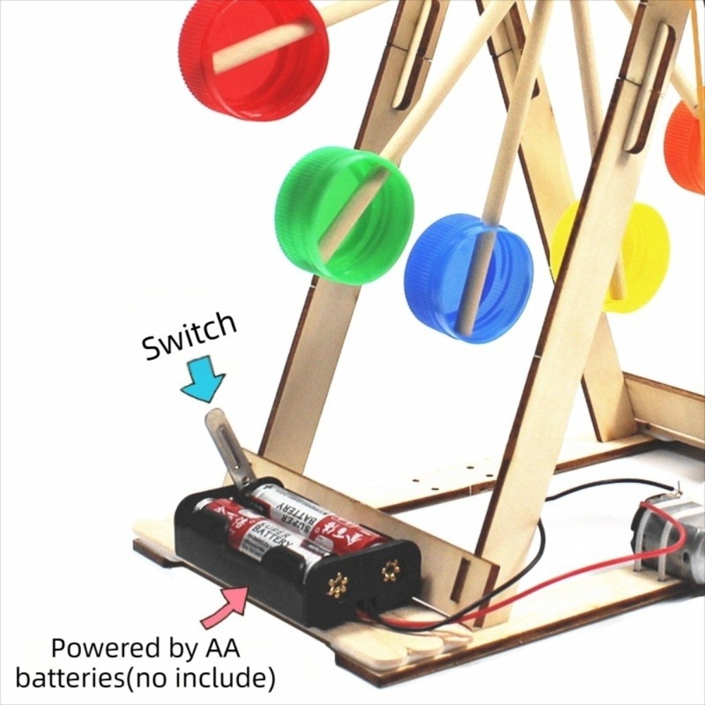 طقم عجلة فيريس خشبية للتجميع ا - مراجعة Science Diy Model وسعره